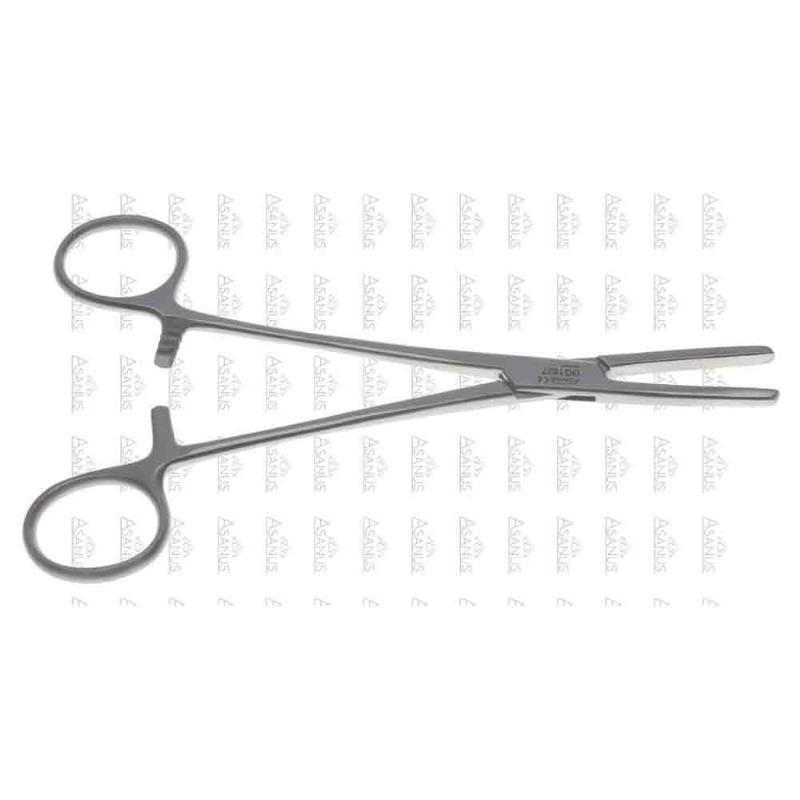 Зажими, хірургічні, для трубок, гладкі щелепи, загальна довжина 185 мм, 7 1/4". Бренд - Asanus Medizintechnik Gmb, Німеччина